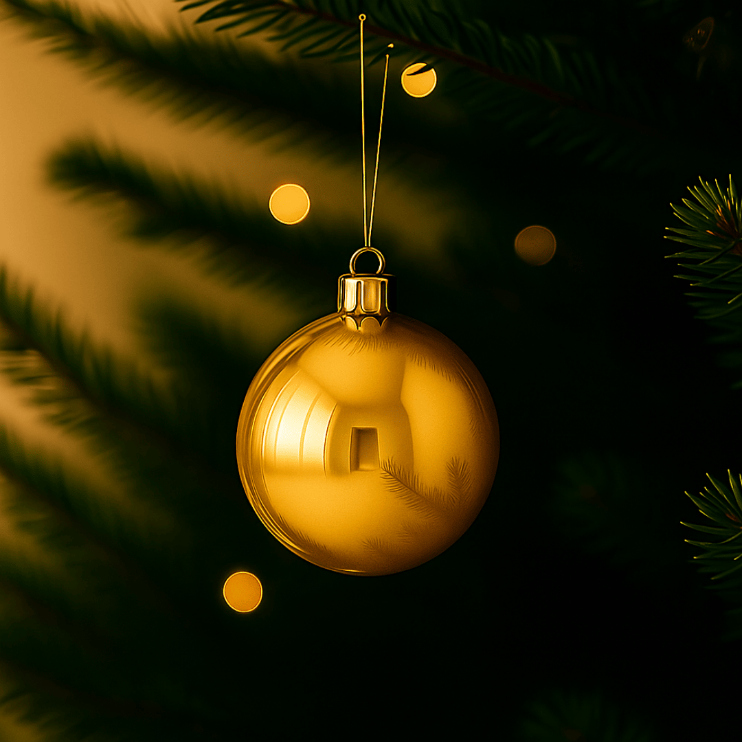 Bola de Natal Ouro 10 Peças Chazak