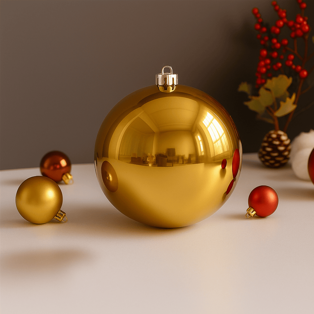 Bola de Natal Ouro 10 Peças Chazak