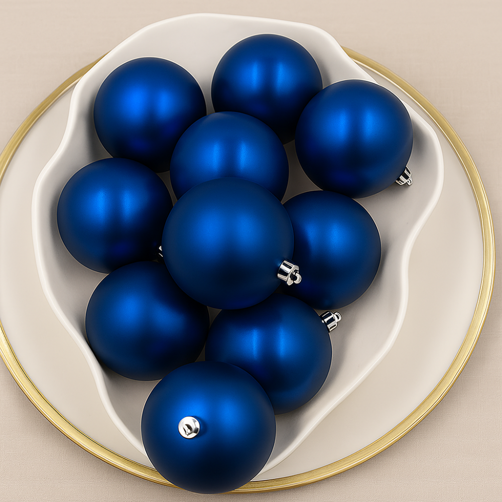 Bola de Natal Azul 6 Peças Chazak