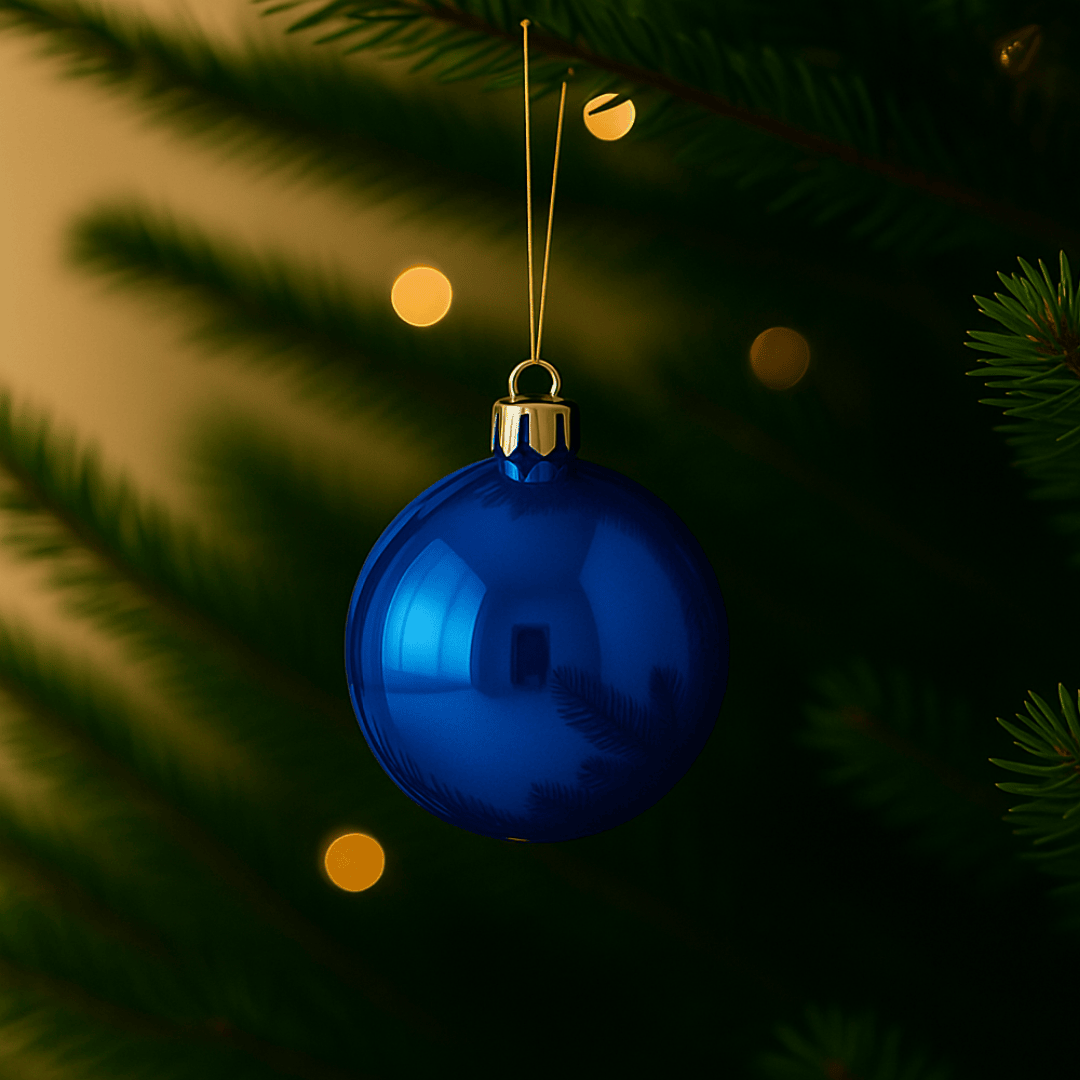 Bola de Natal Azul 6 Peças Chazak