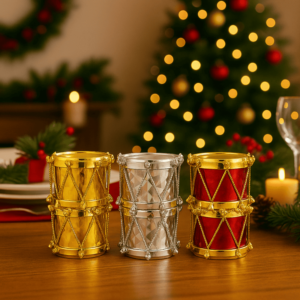 Tambor Decorativo de Natal 6 Peças Chazak