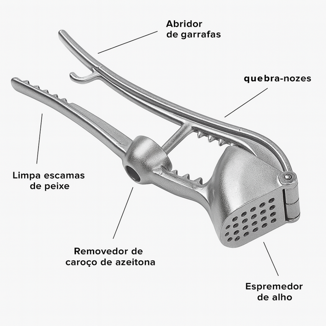 Espremedor De Alho 5 Utilidades Stylo