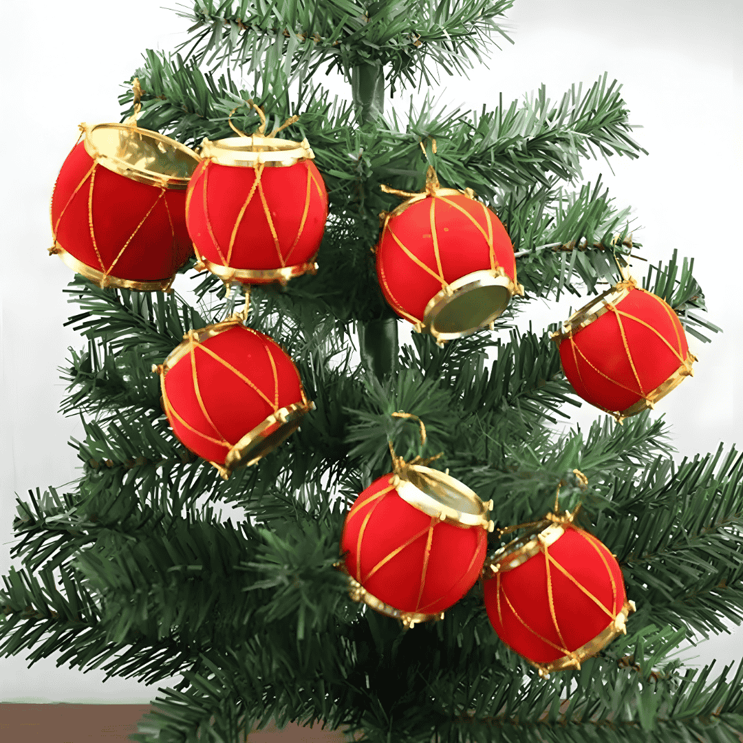 Tambor Decorativo de Natal 6 Peças Chazak