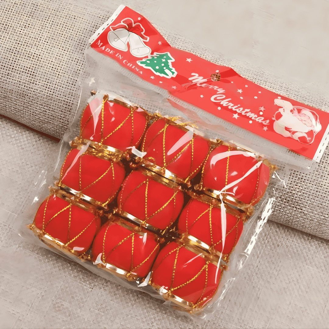 Tambor Decorativo de Natal 6 Peças Chazak