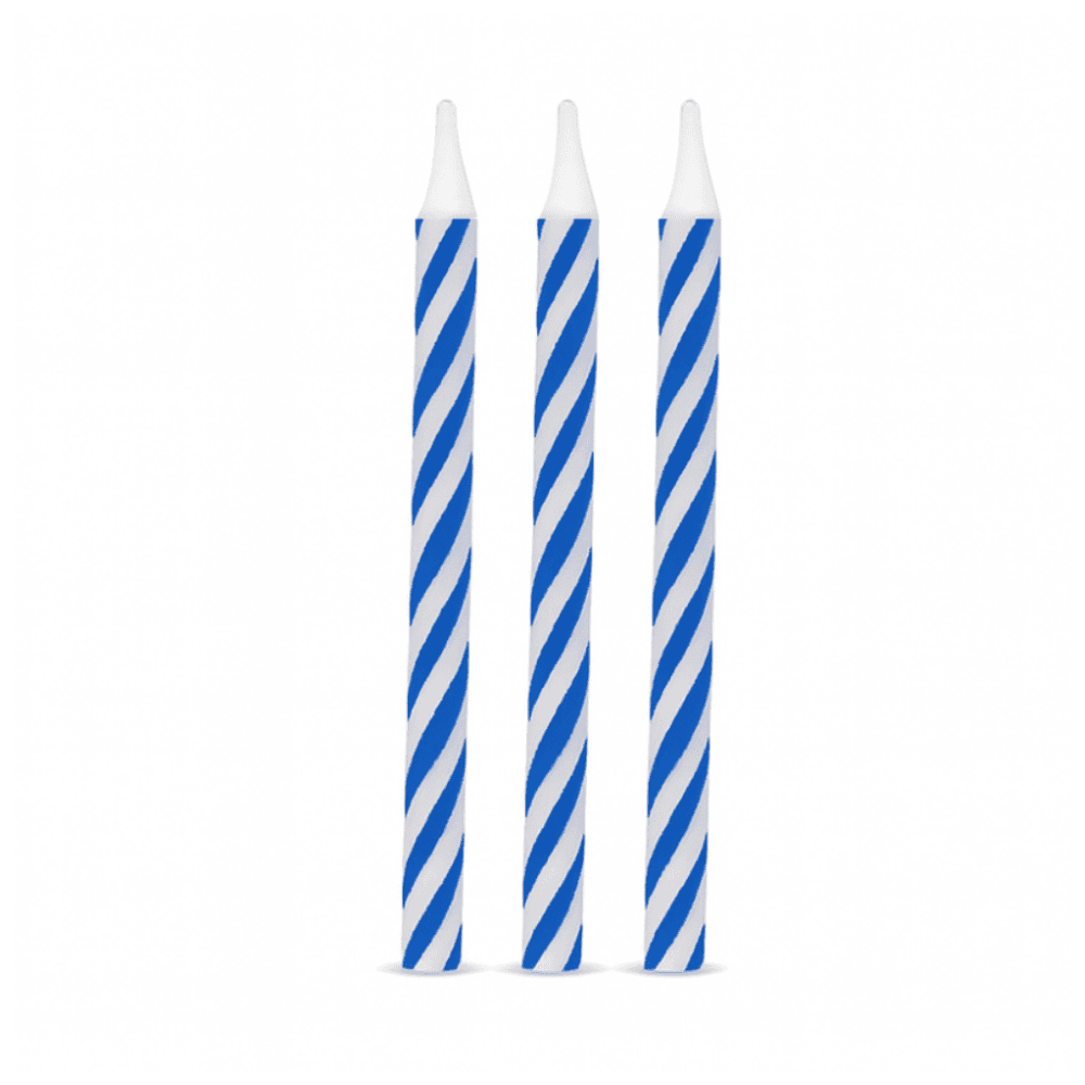 Vela Palito 5 Cm Azul/Branco Vmp