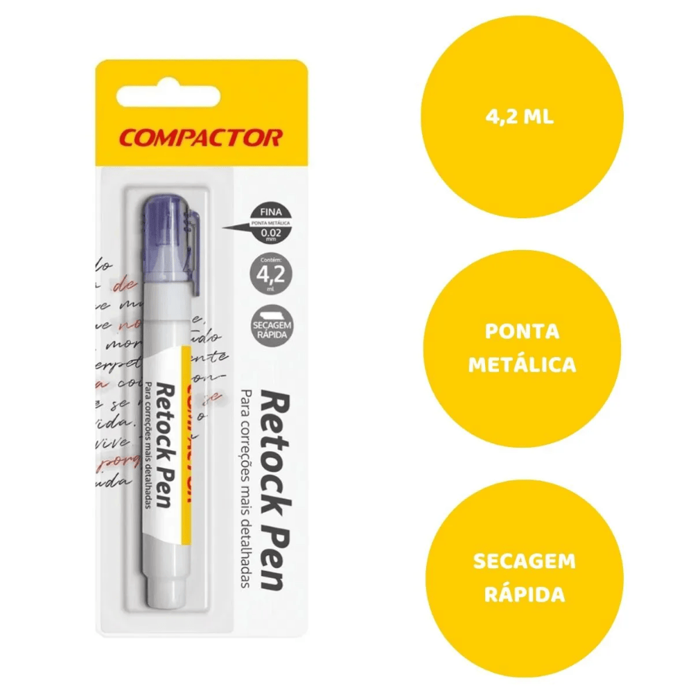 Corretor Retock Pen Blister Compactor