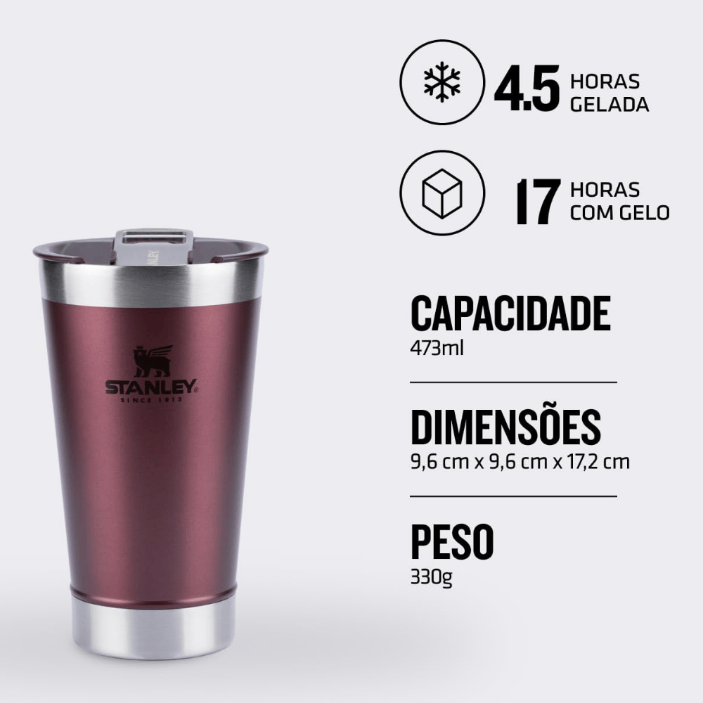 Copo Térmico Cerveja C/Tampa 473Ml Stanley