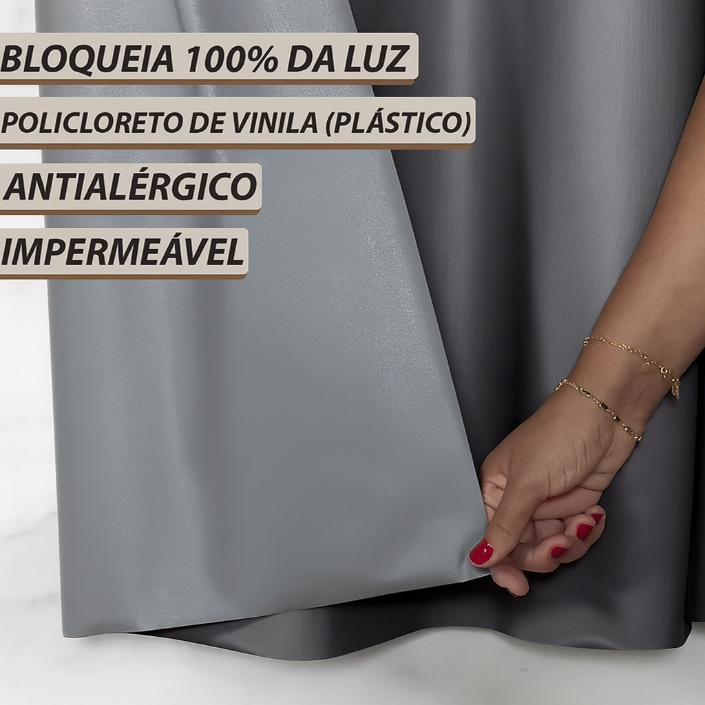 Cortina Black-Out 1,40X1,40M Plast-Leo