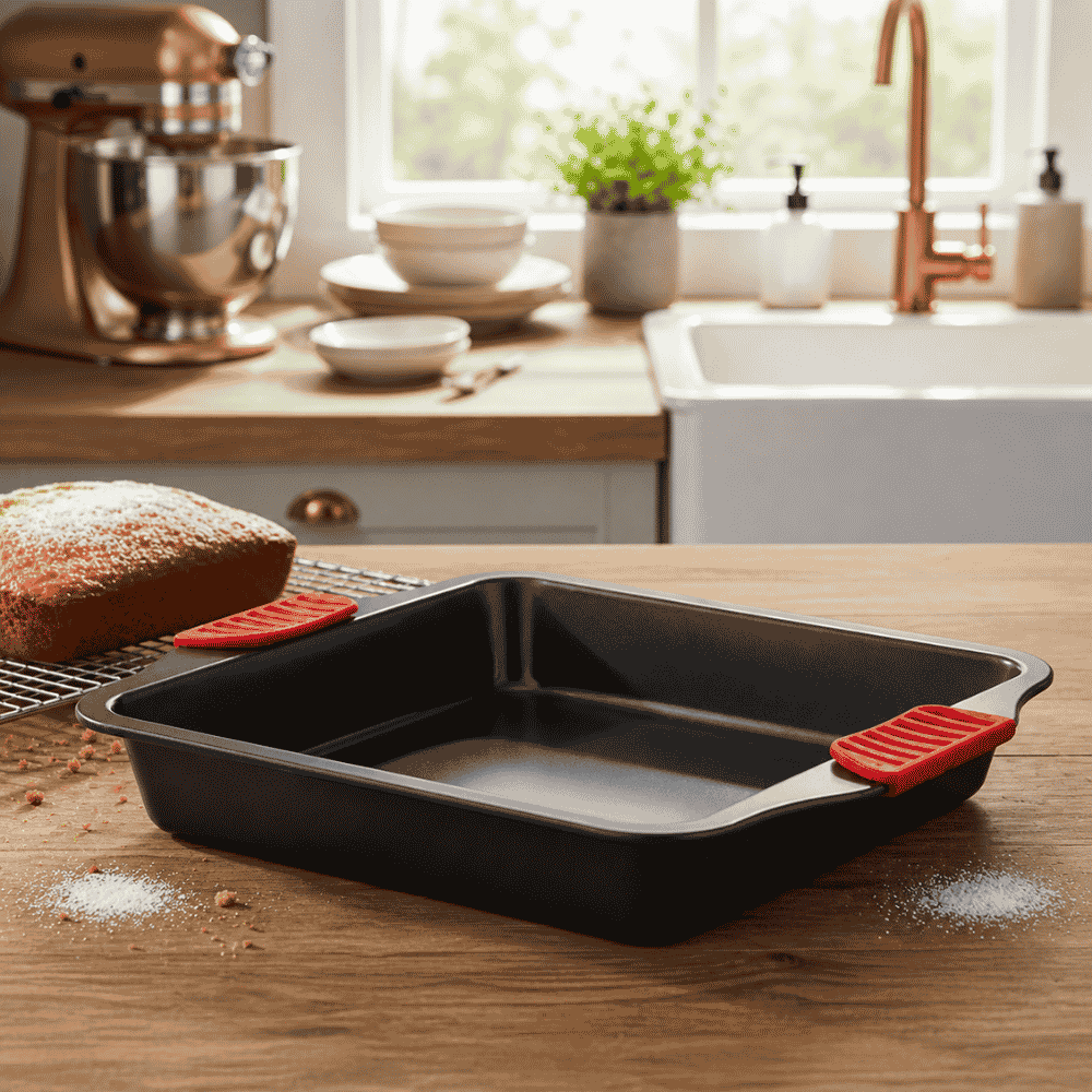 Assadeira Antiaderente com Pegador de Silicone Inga