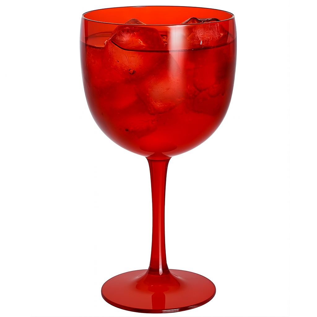 Taça Gin Vermelha Acrílica Mazel