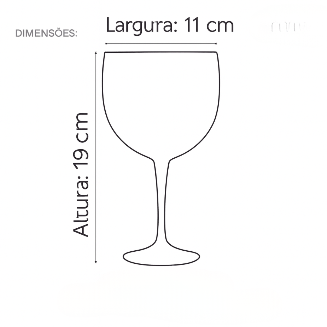 Taça Gin Vermelha Acrílica Mazel