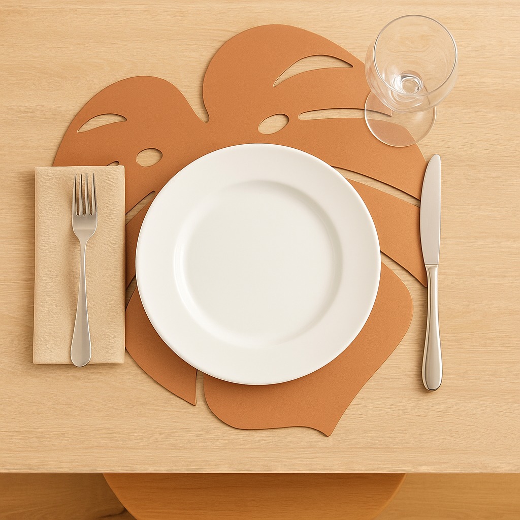 Lugar Americano De Plastico Garden Leaf Rose 44X38Cm Coliseu