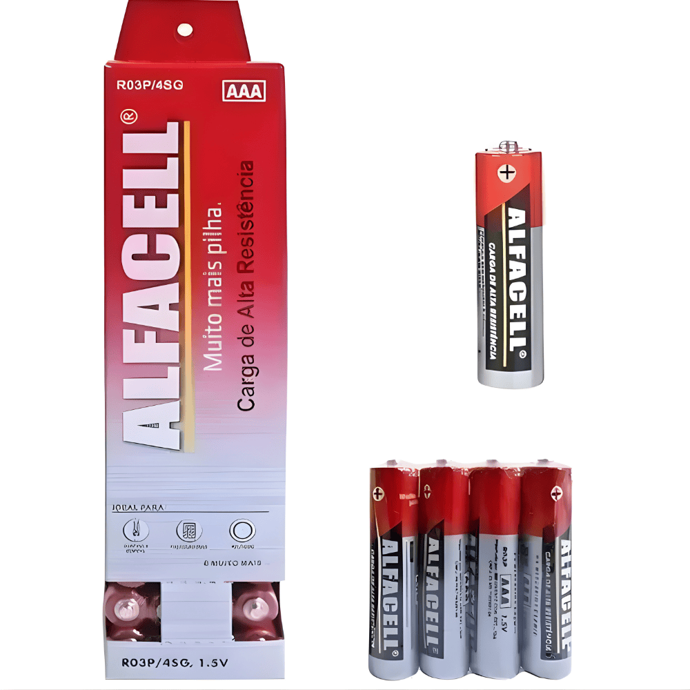 Pilha Alfacell Comum Palito Aaa 1.5V C/4 Imporiente