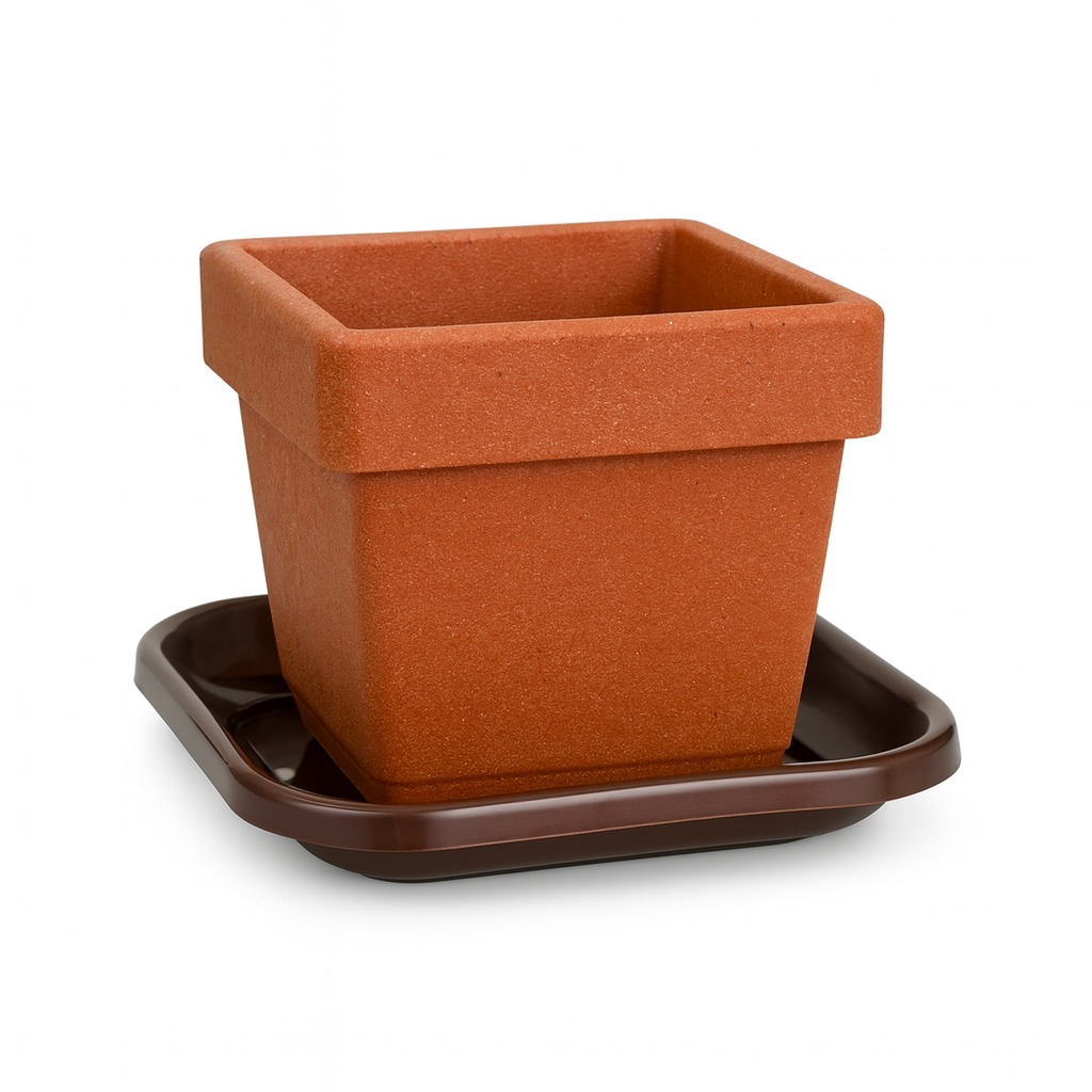 Prato De Vaso Quadrado Mini Coffee Injeplastec