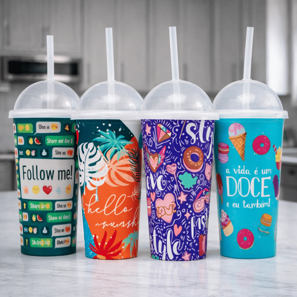 Copo Shake Com Canudo 550Ml Jaguar 94194
