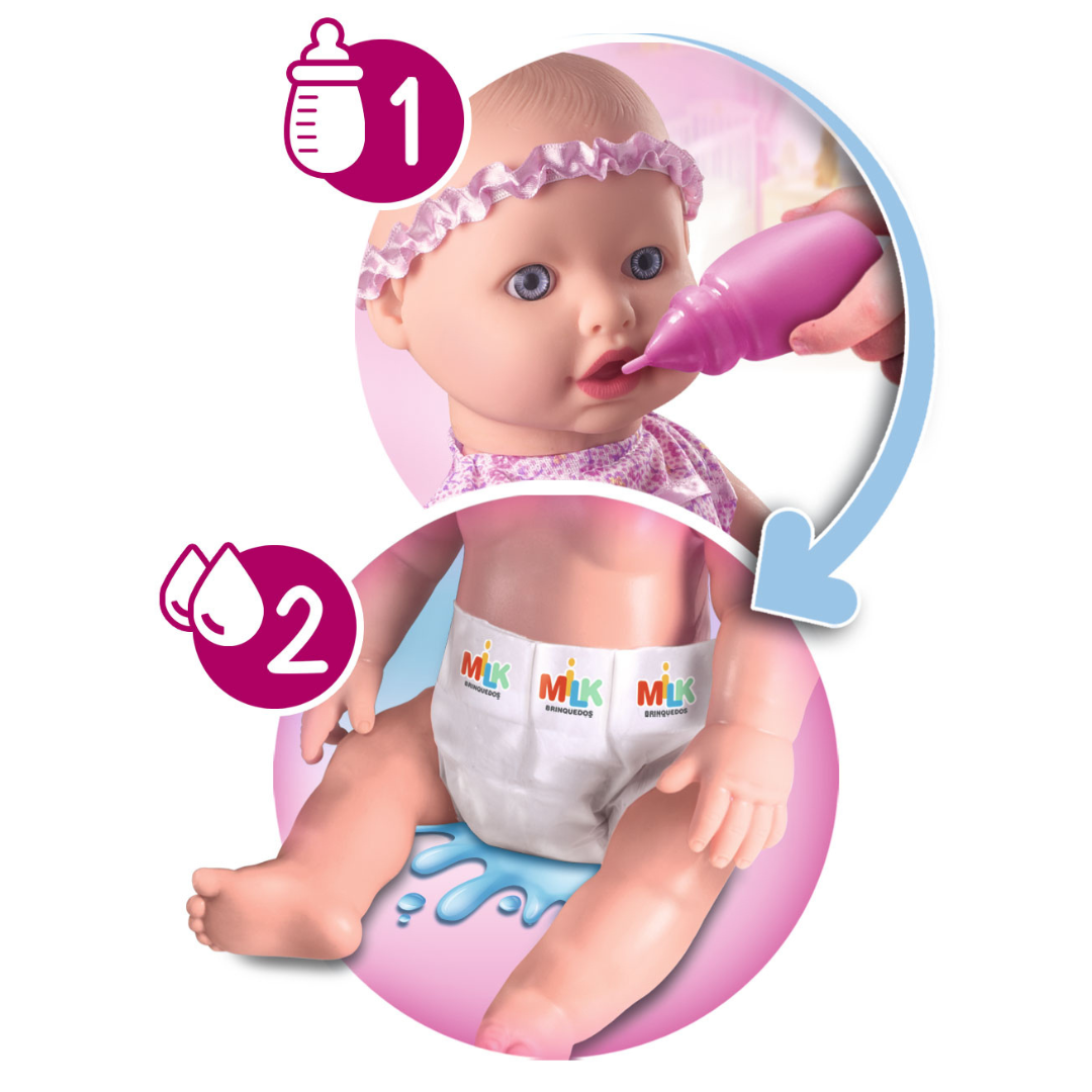 Boneca Sapekinha Faz Xixi Milk