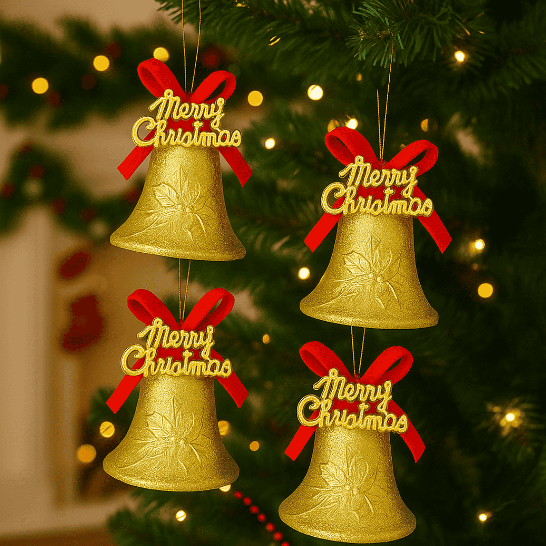 Sino de Natal em Plástico 3 cm 9 Peças Chazak