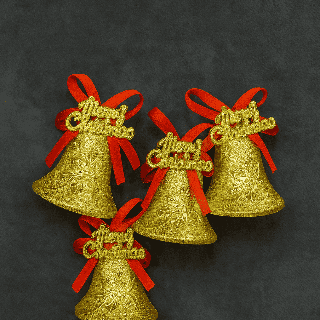 Sino de Natal em Plástico 3 cm 9 Peças Chazak