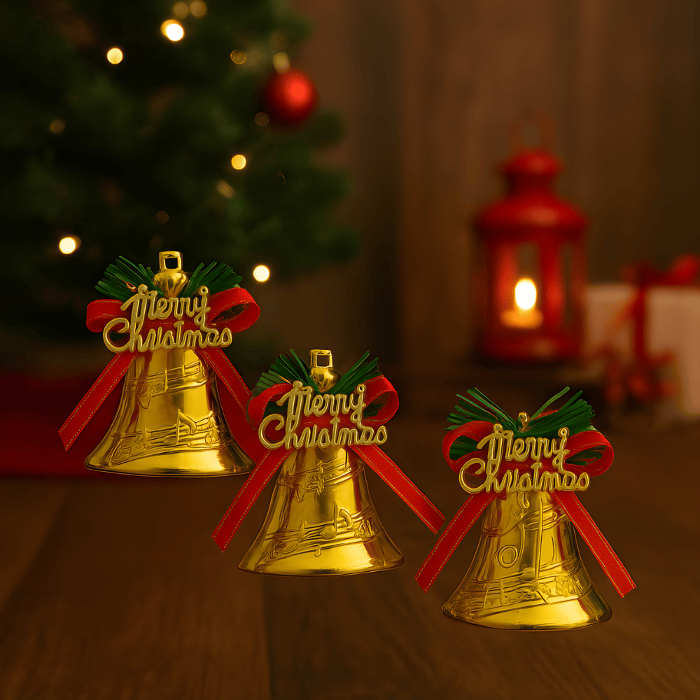 Sino de Natal em Plástico 6 cm 6 Peças Chazak