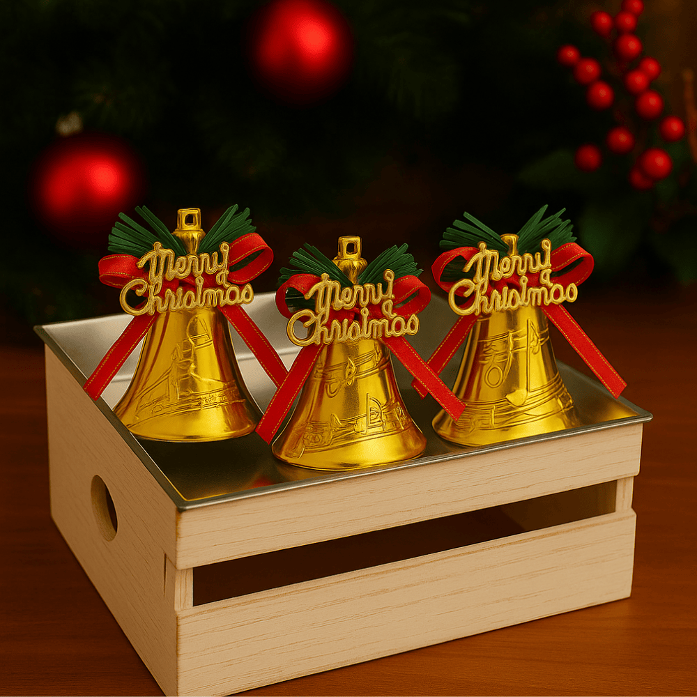 Sino de Natal em Plástico 6 cm 6 Peças Chazak