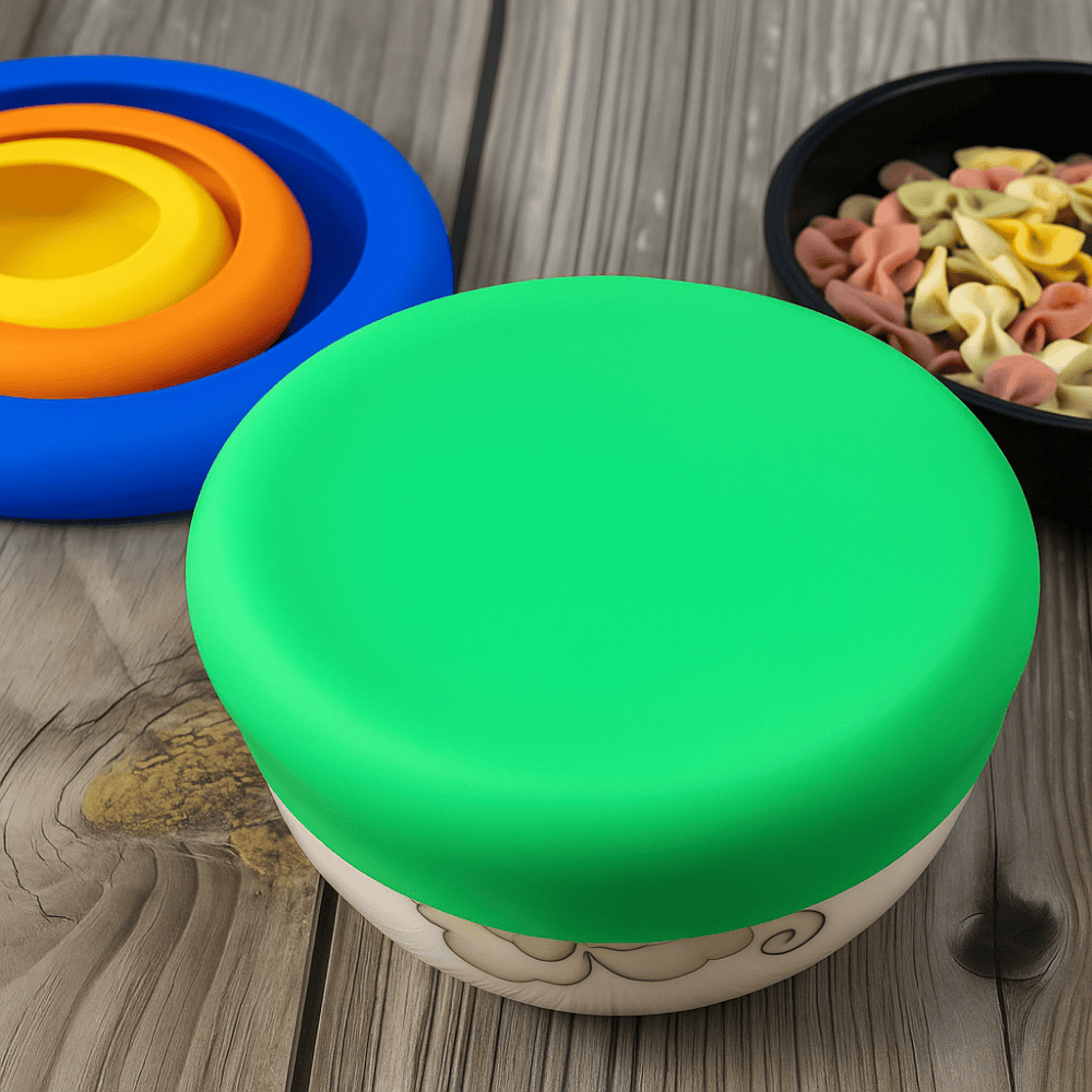 Jogo Tampa P/Pote Silicone 4Pcs