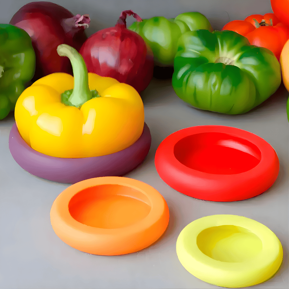 Jogo Tampa P/Pote Silicone 4Pcs