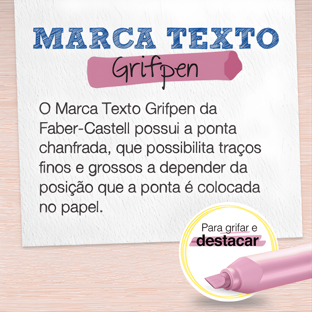 Caneta Marca Texto Pastel Faber-Castell