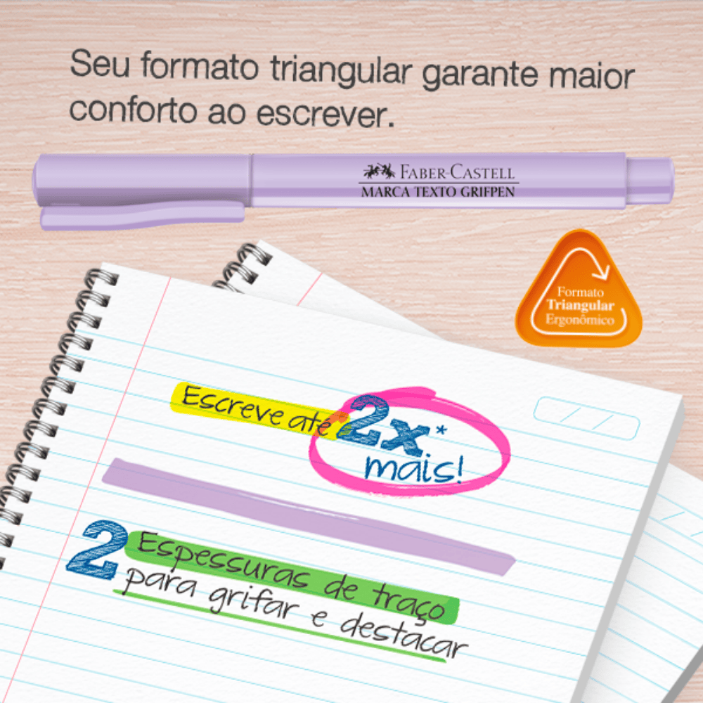 Caneta Marca Texto Pastel Faber-Castell