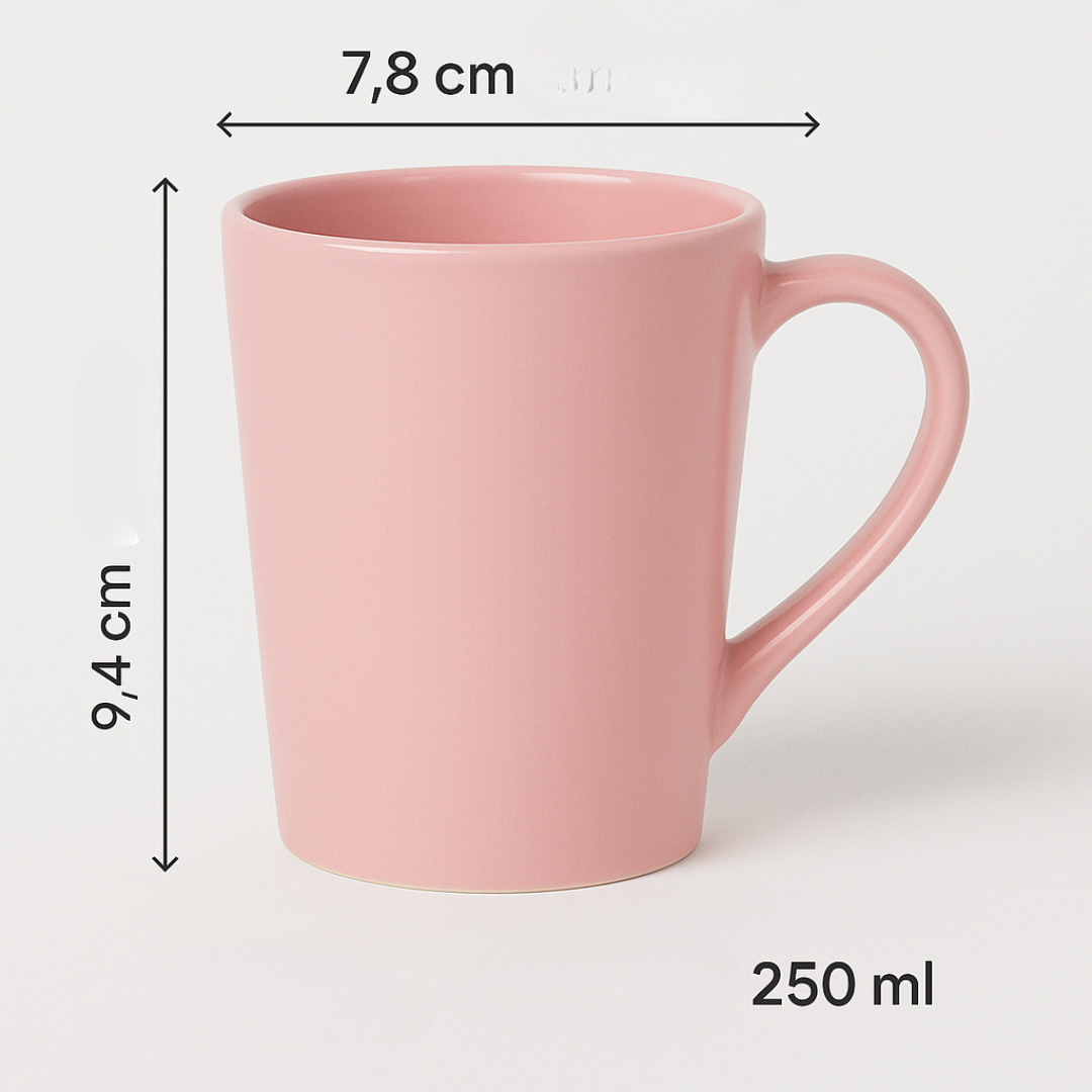 Caneca Tulipa 250Ml Rosa Rr