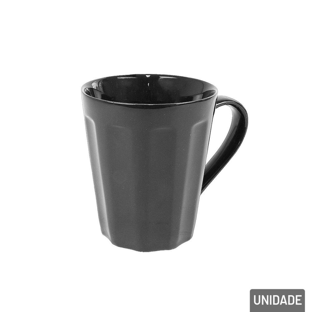 Caneca Canelada Preto 250Ml Rr