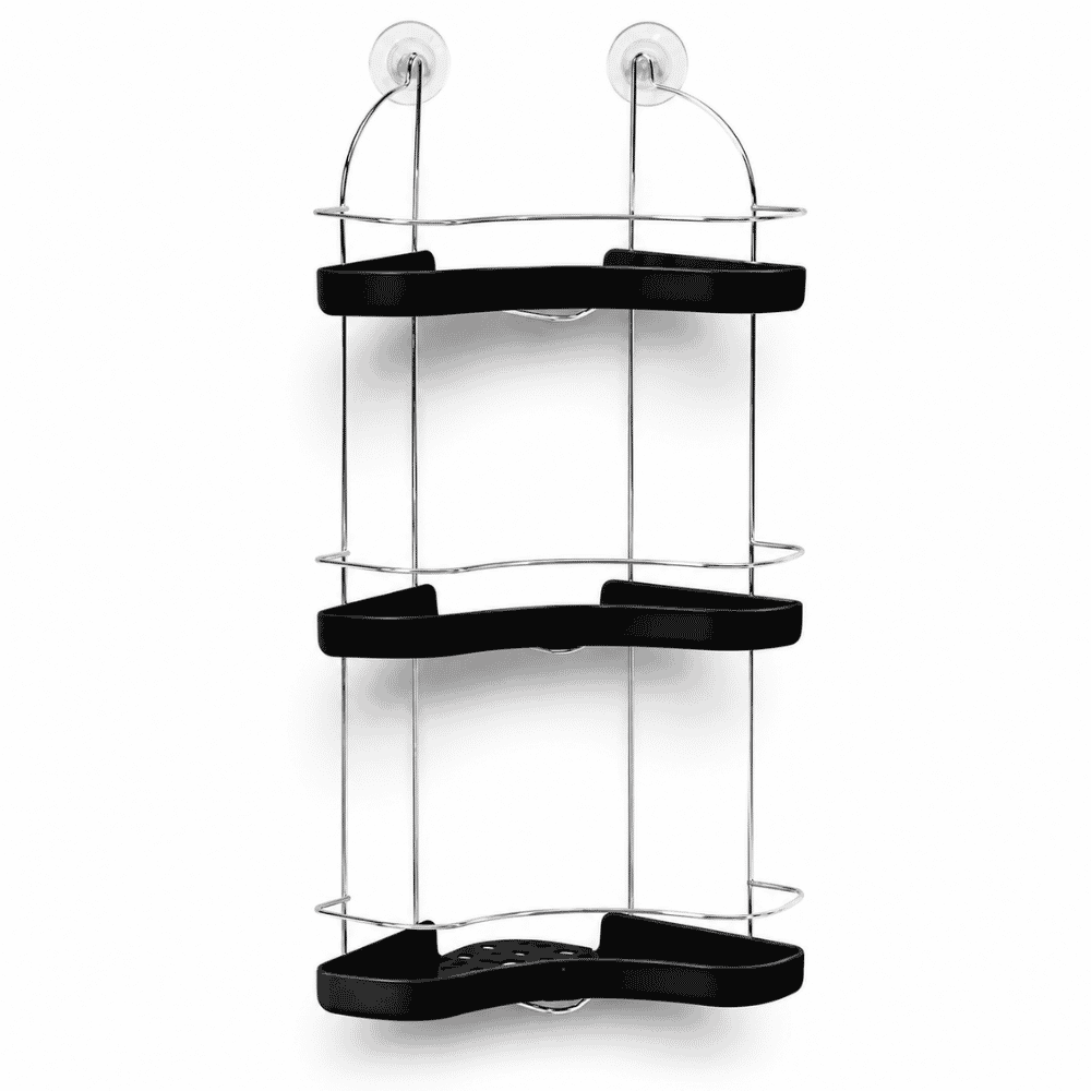 Cantoneira Tripla Cromada Preta Niquelart