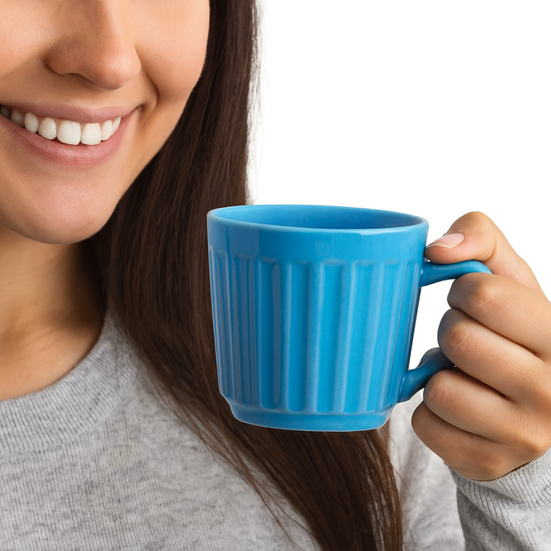 Caneca Canelada Azul 150Ml Horacilio