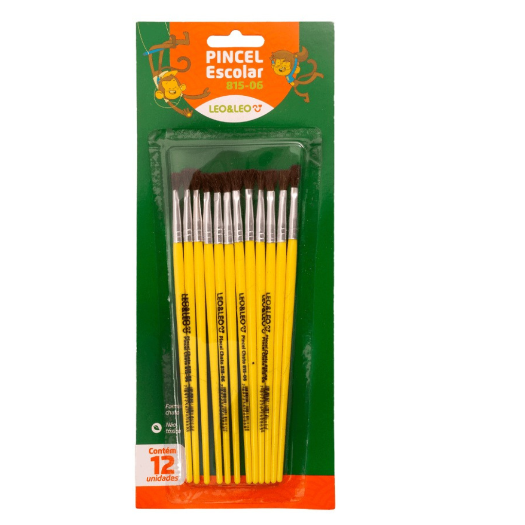 Pincel Escolar Chato 815-06 Leo E Leo