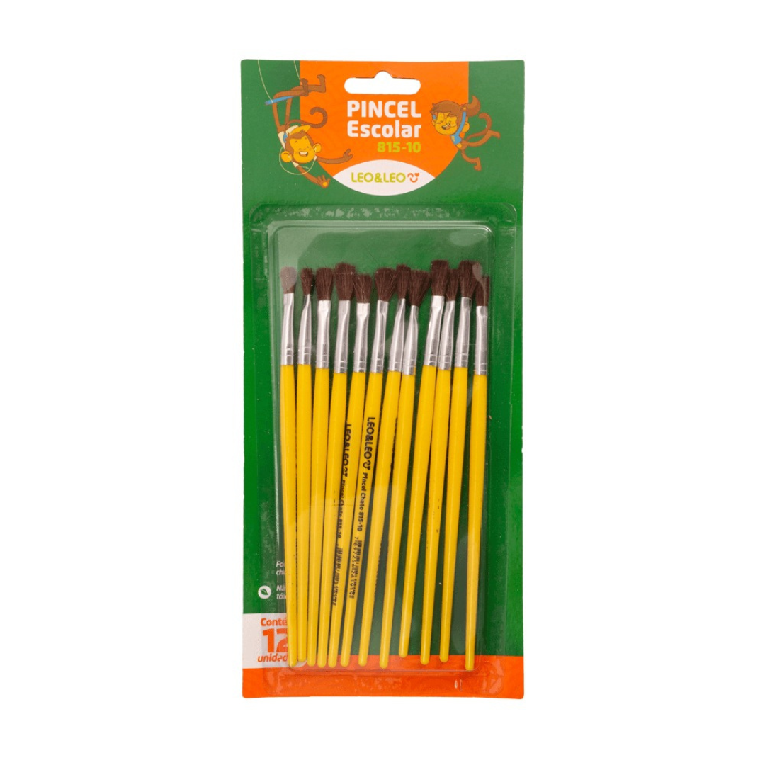 Pincel Escolar Chato 815-10 Leo E Leo