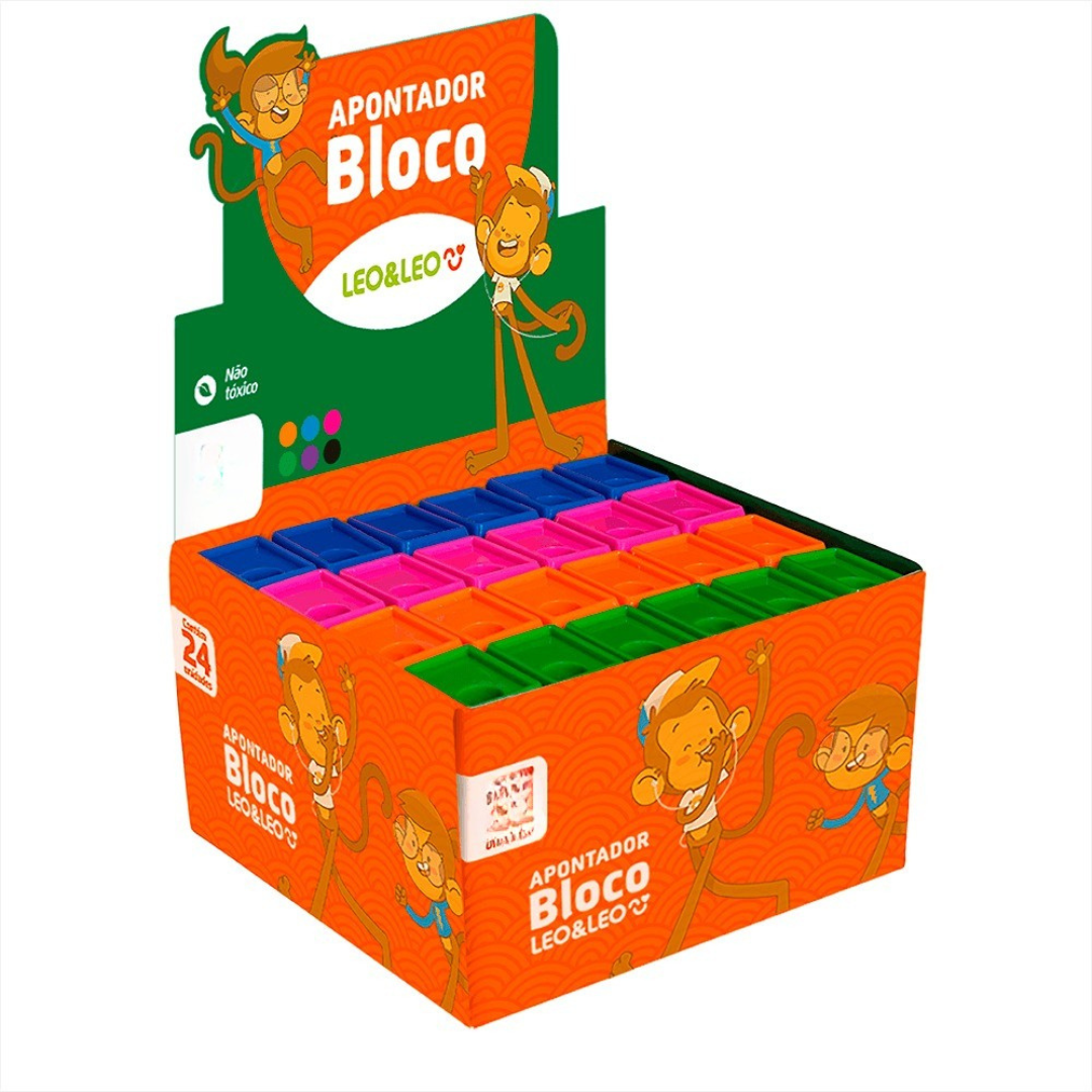Apontador Plast C/Dep Ret Leo E Leo