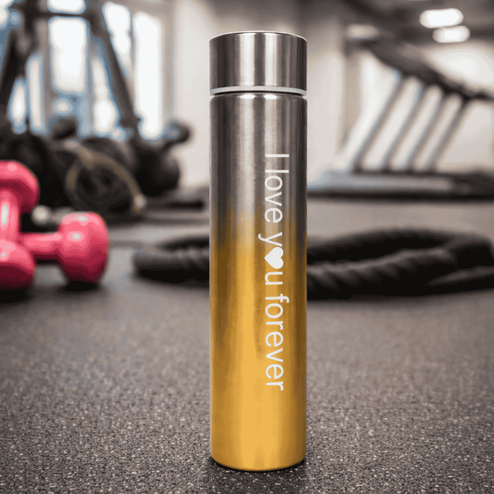 Garrafa Inox Frases Golden