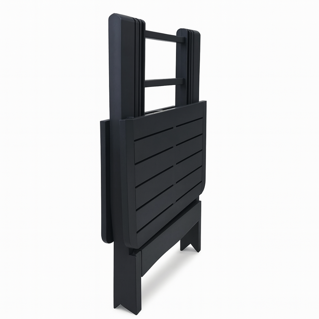 Mesa Quadrada Dobrável Preta Arqplast