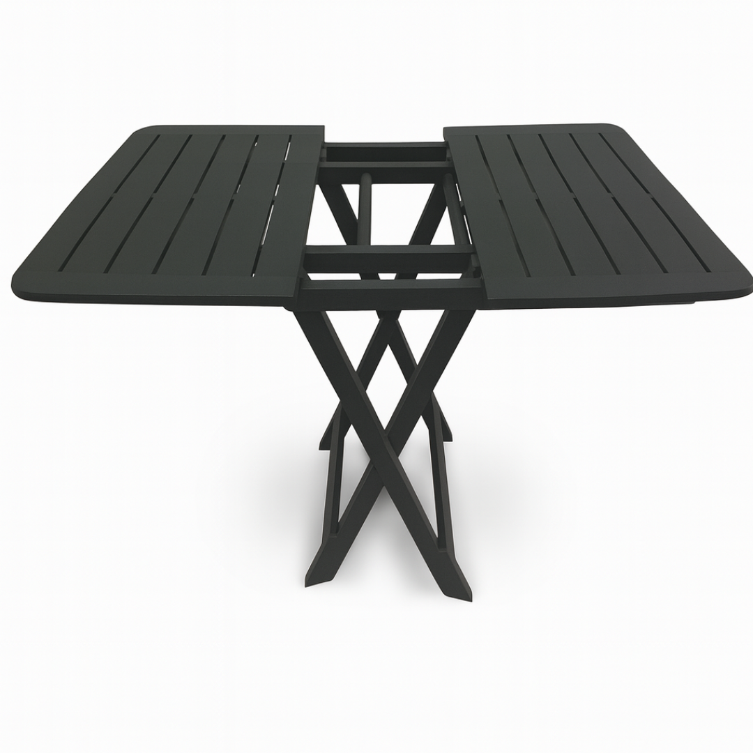 Mesa Quadrada Dobrável Preta Arqplast