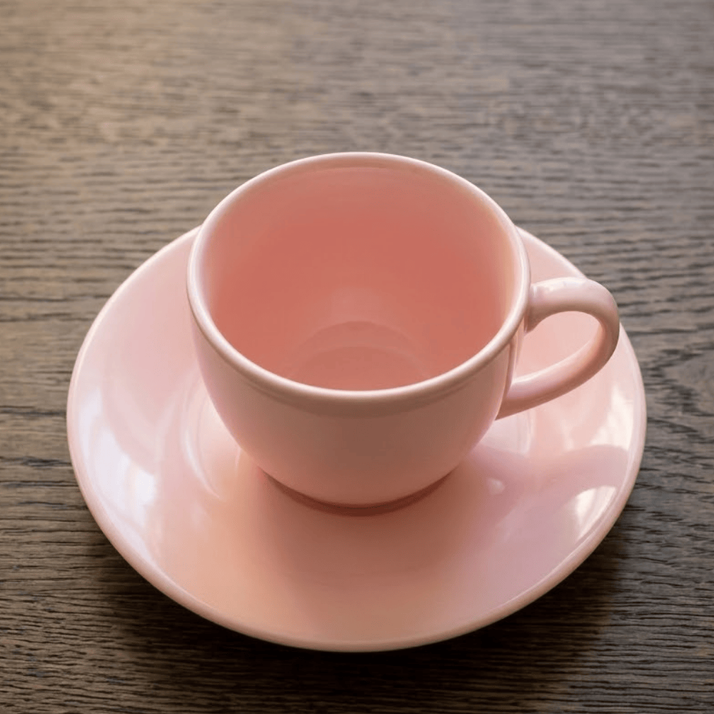 Xícara De Chá Com Pires 170Ml Rosa Rr