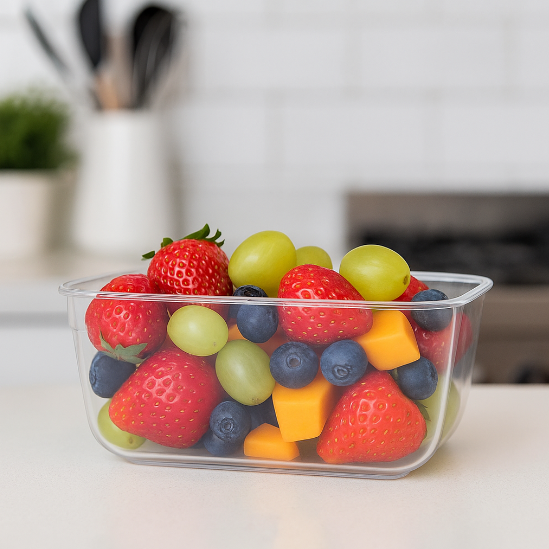Pote Plástico Retangular Fliplock 800Ml Rischioto