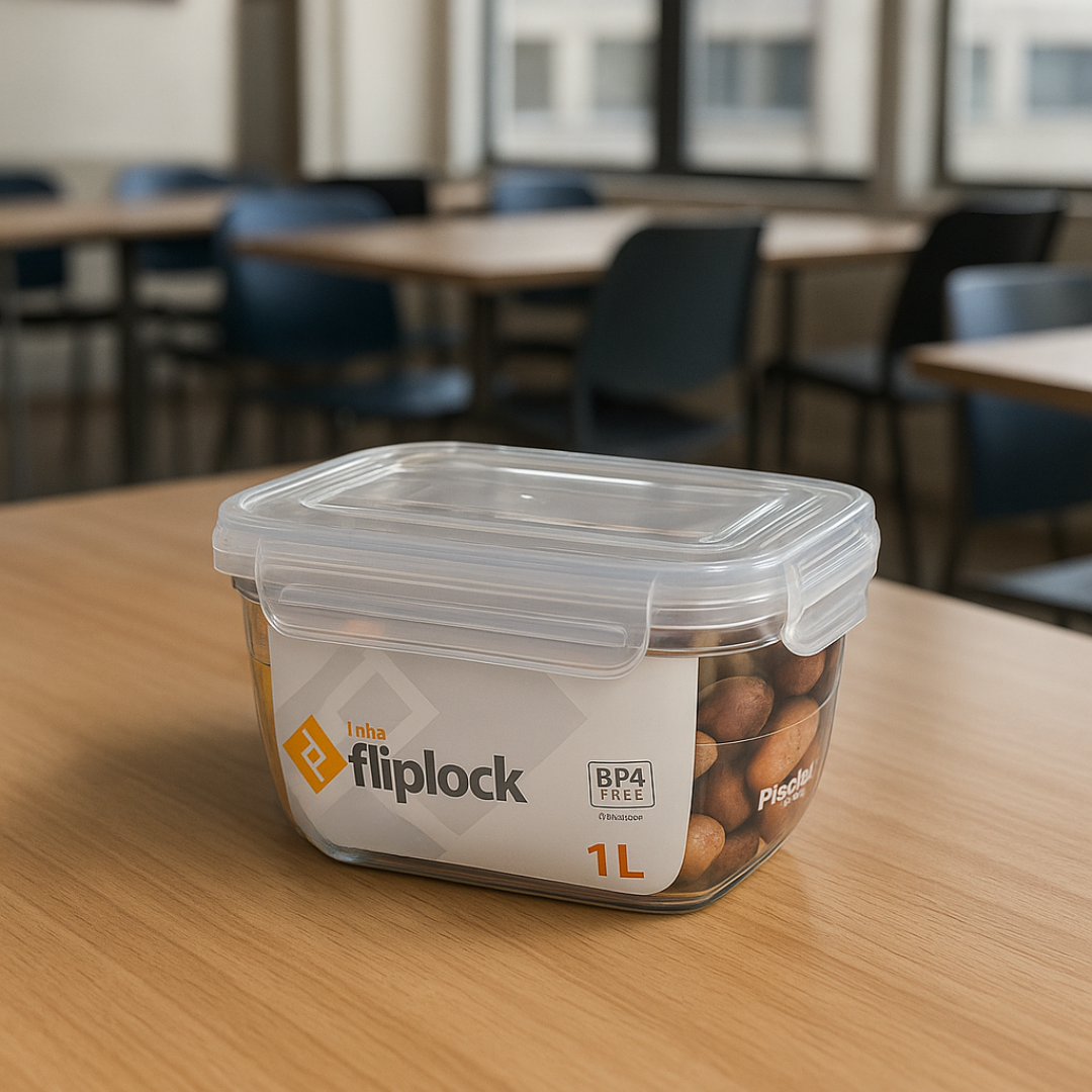 Pote Retangular Fliplock 1Lt Alto Rischioto