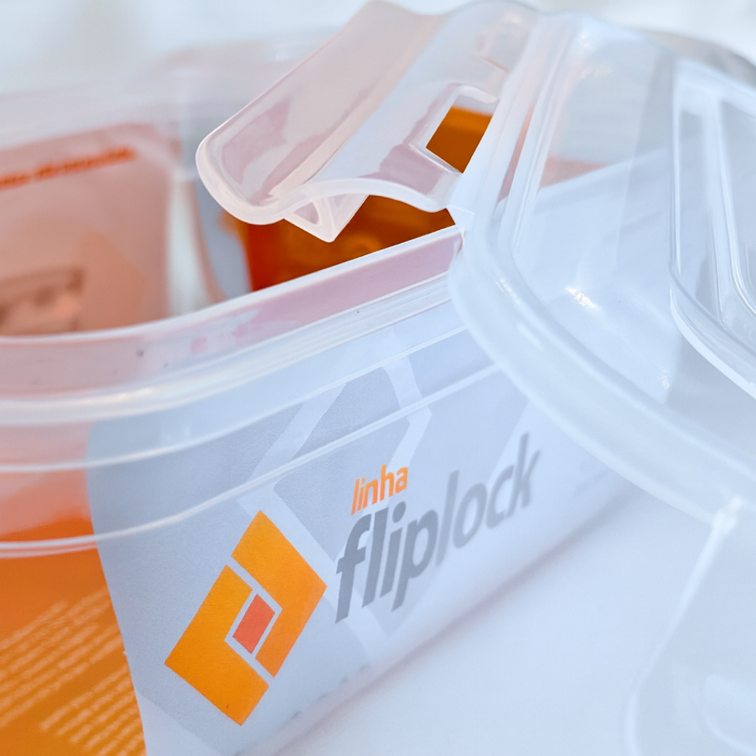 Pote Retangular Fliplock 1Lt Alto Rischioto