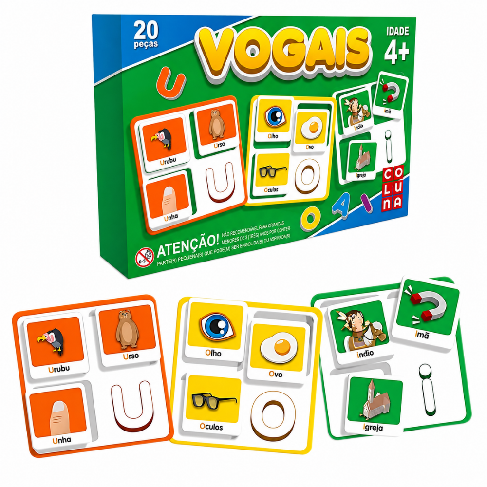 Jogo Educativo Vogais Gala Coluna