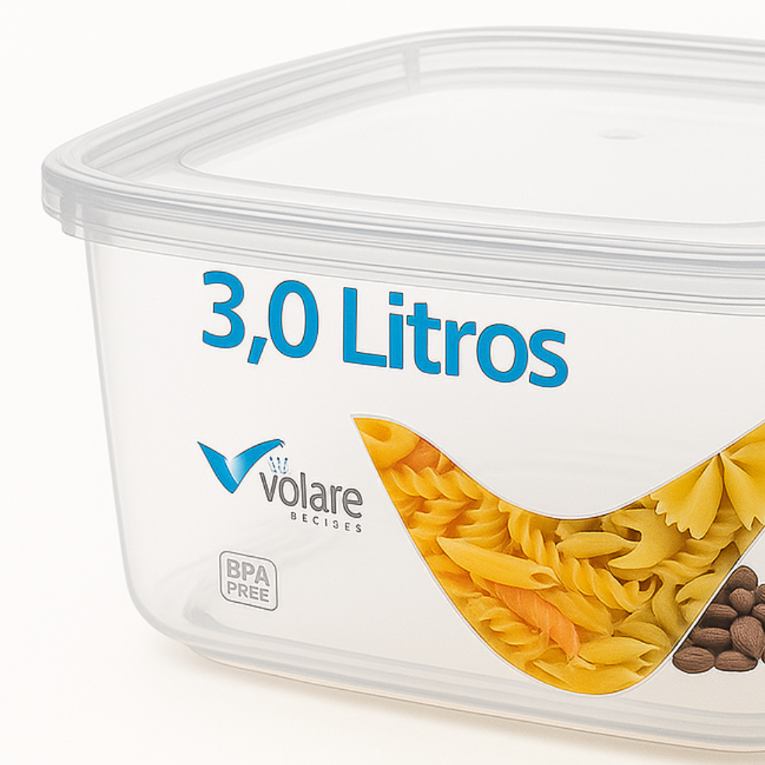 Pote Quadrado Volare 3Lt Rischioto