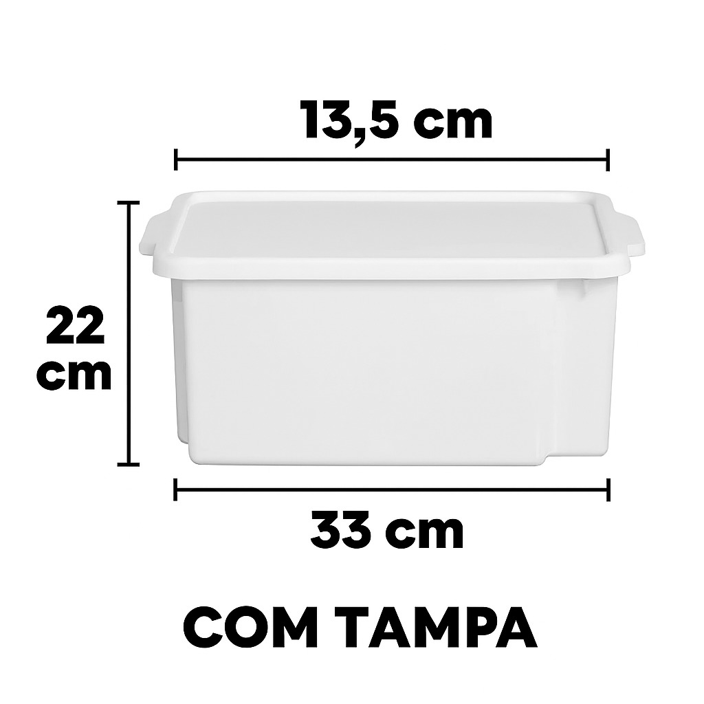 Caixa Multiuso Com Tampa 6L Rischioto