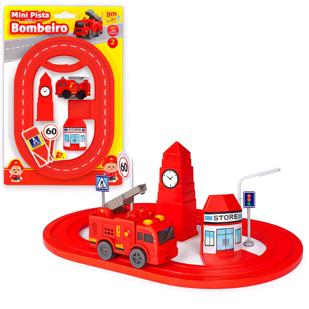 Mini Pista Carrinho Bombeiro Dmbrasil