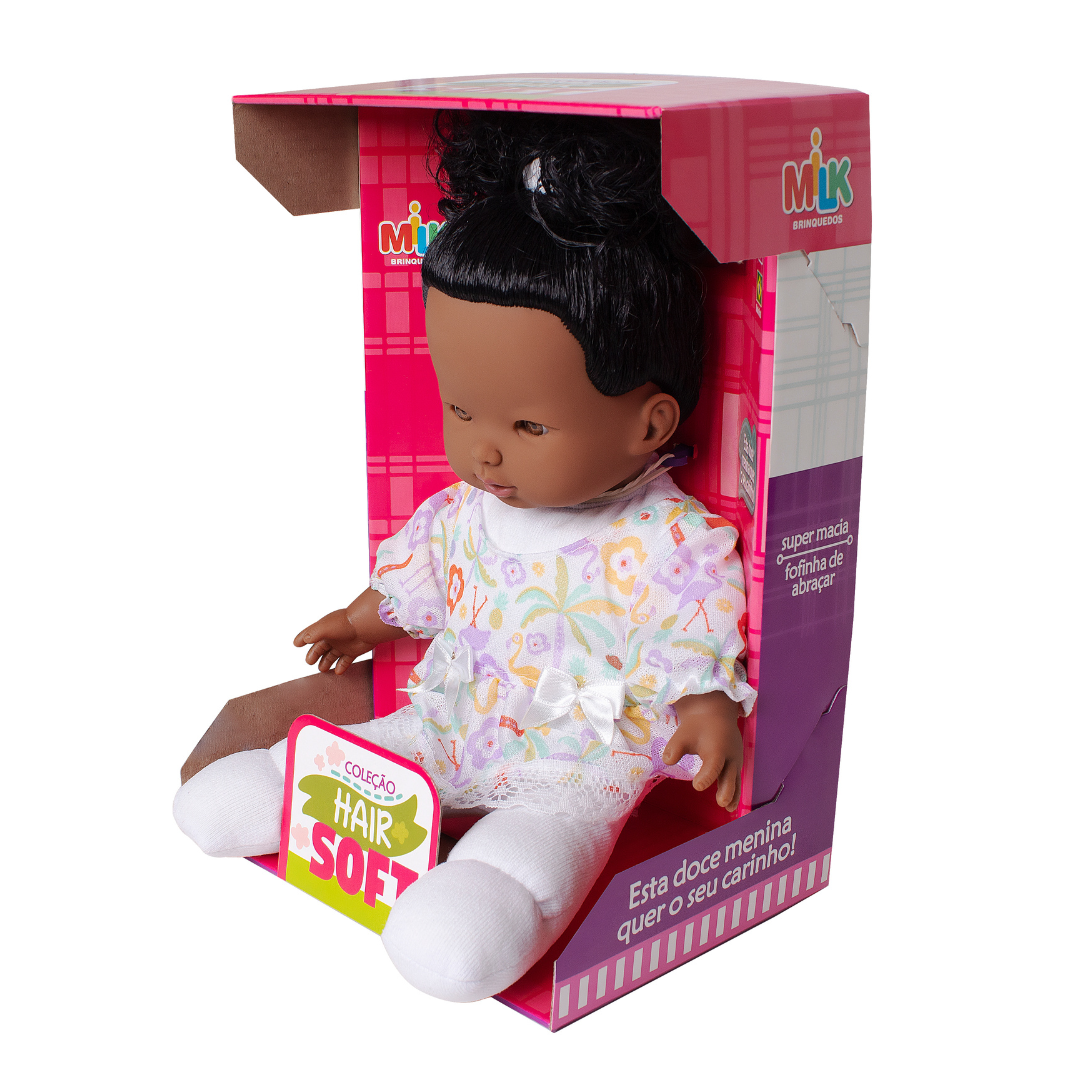 Boneca Coleção Hair Soft Negra Milk