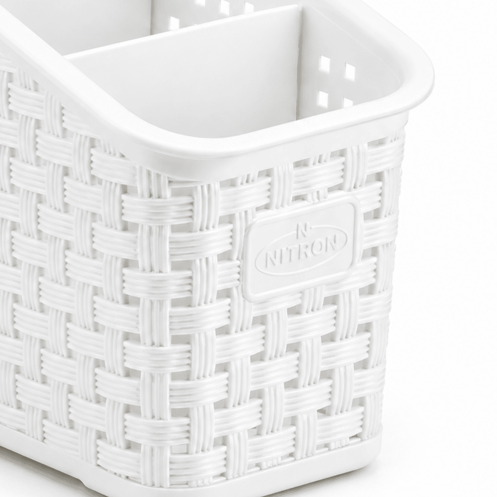 Organizador Multiuso Rattan Branco Nitron