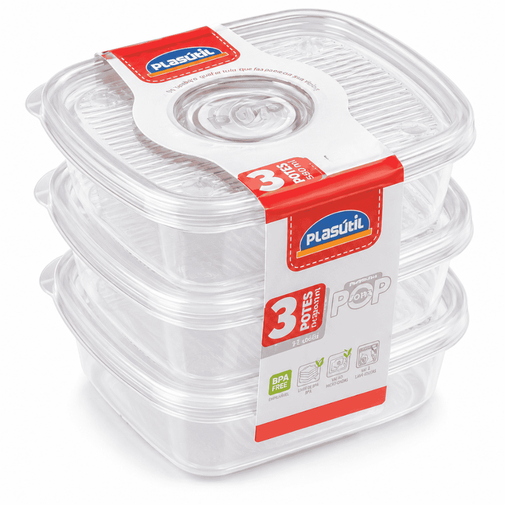 Conj Pote Pop Quad 3pcs Plasutil 5943