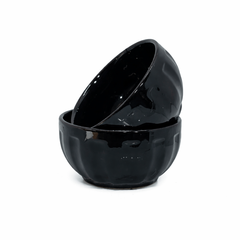 Tigela Canelada 320 Ml Preta Rr